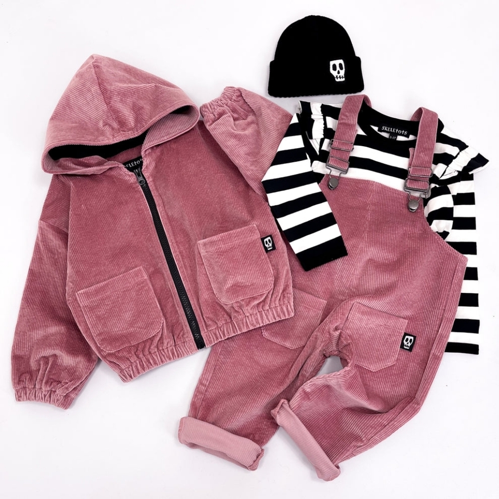 Skeletots Corduroy Skull Patch Overall